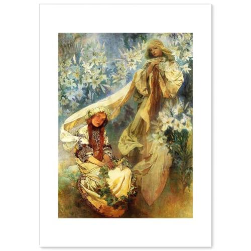 アルフォンス ミュシャ ユリのマドンナ A3 ポスター グッズ 絵画