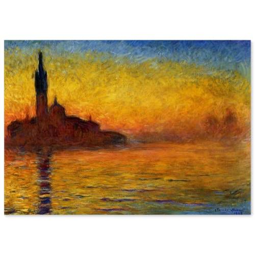 モネ ポスター A3 サイズ 黄昏 絵画 絵 アート インテリア 壁掛け