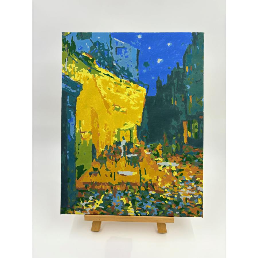 大人のぬりえキャンバスセット ゴッホ 夜のカフェテラス : アート