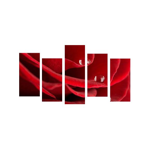 絵画 インテリア アート パネル 花 バラ ローズ リビング 装飾 イエロー 5パネル 全幅100cm