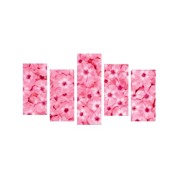 絵画 インテリア アート パネル 花 バラ ローズ リビング 装飾 レッド 5パネル 全幅100cm