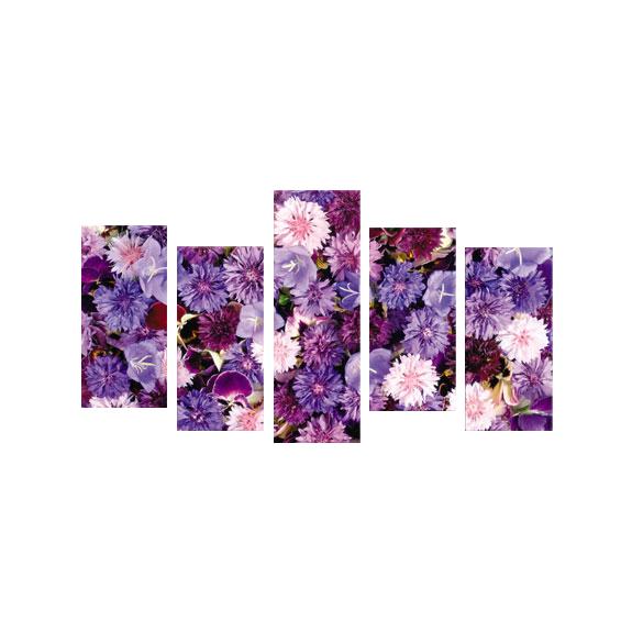 絵画 インテリア アート パネル 花 バラ ローズ リビング 装飾 レッド 5パネル 全幅100cm