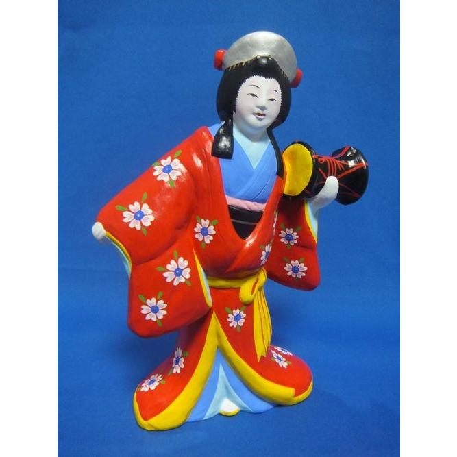 中山土人形の「静御前と狐忠信」一対 : アート.ギヤラリー六本木