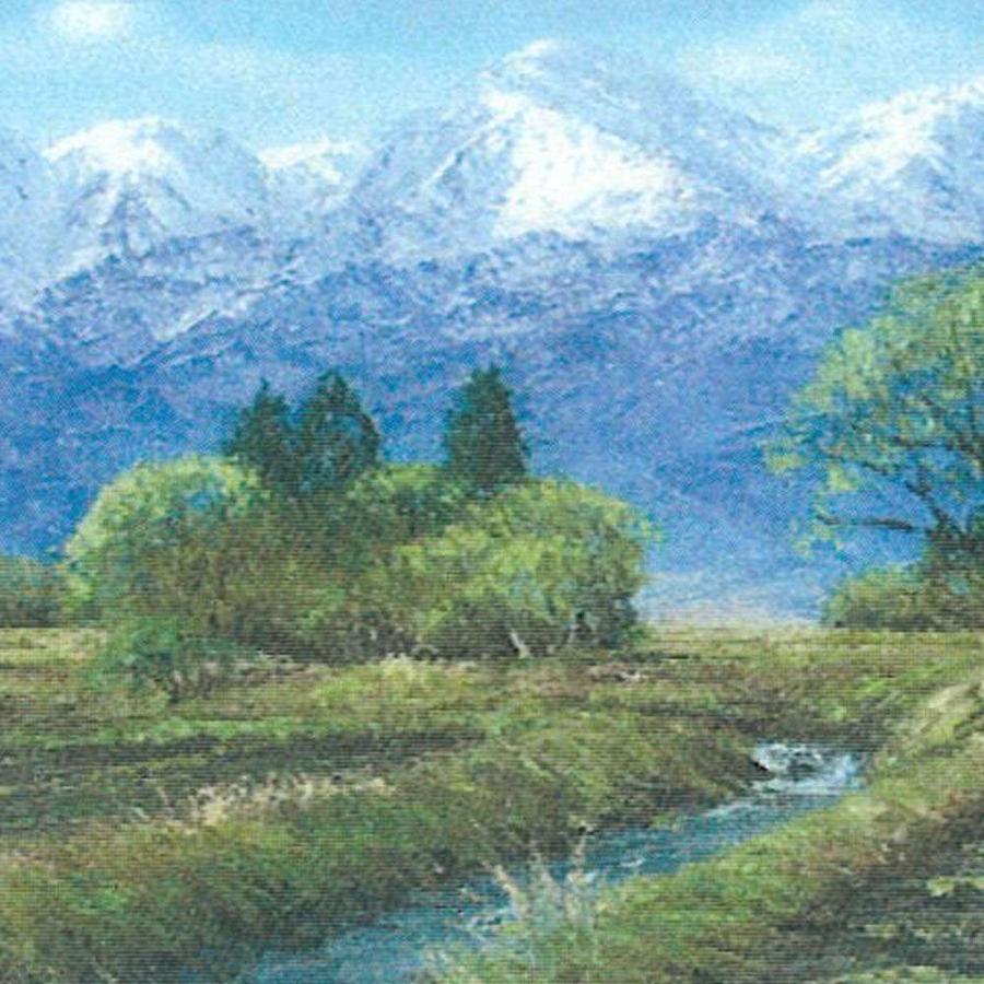 絵画 インテリア アート 小川久雄 安曇野からの常念岳 F6号 受注制作