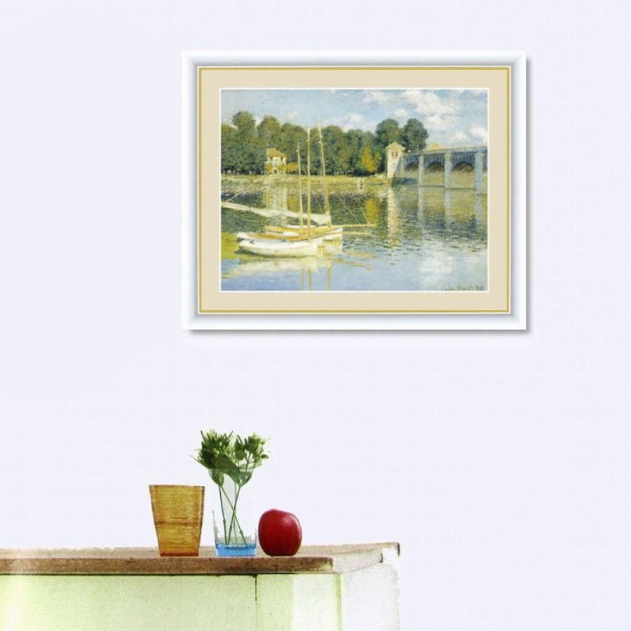 クロード・モネ 「アルジャントゥュイの橋」リトグラフ サイン