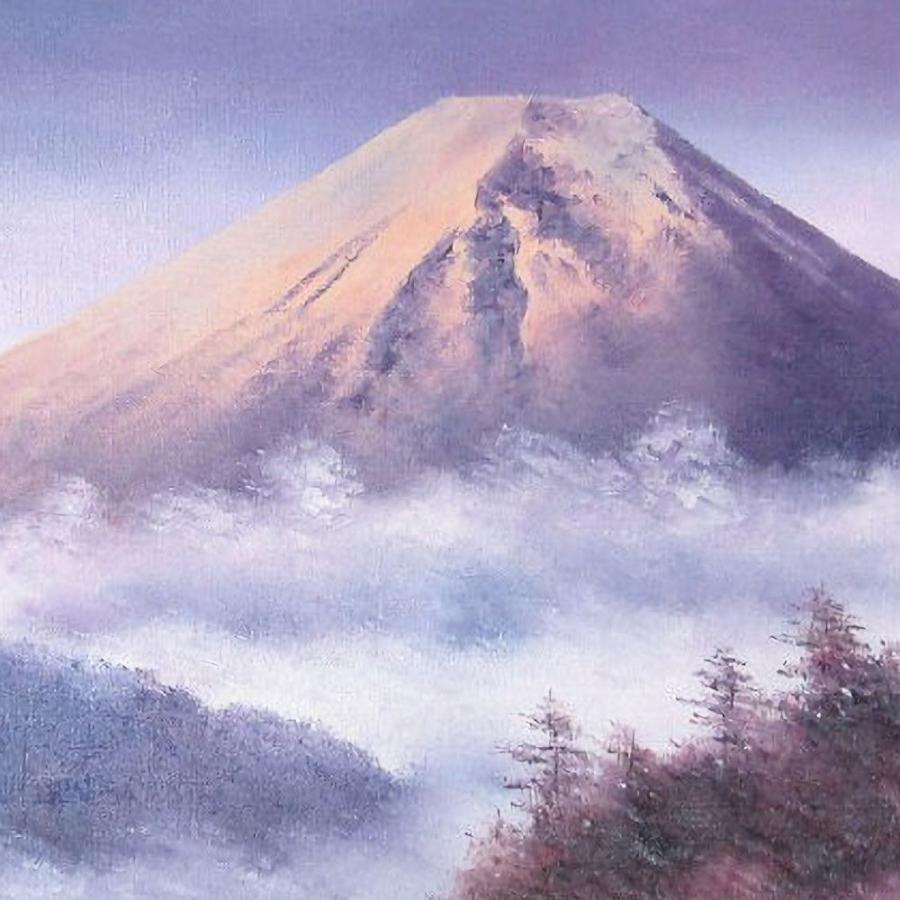 お得な情報満載 油彩画 洋画 油絵額縁付きで納品対応可 F15号 富士山