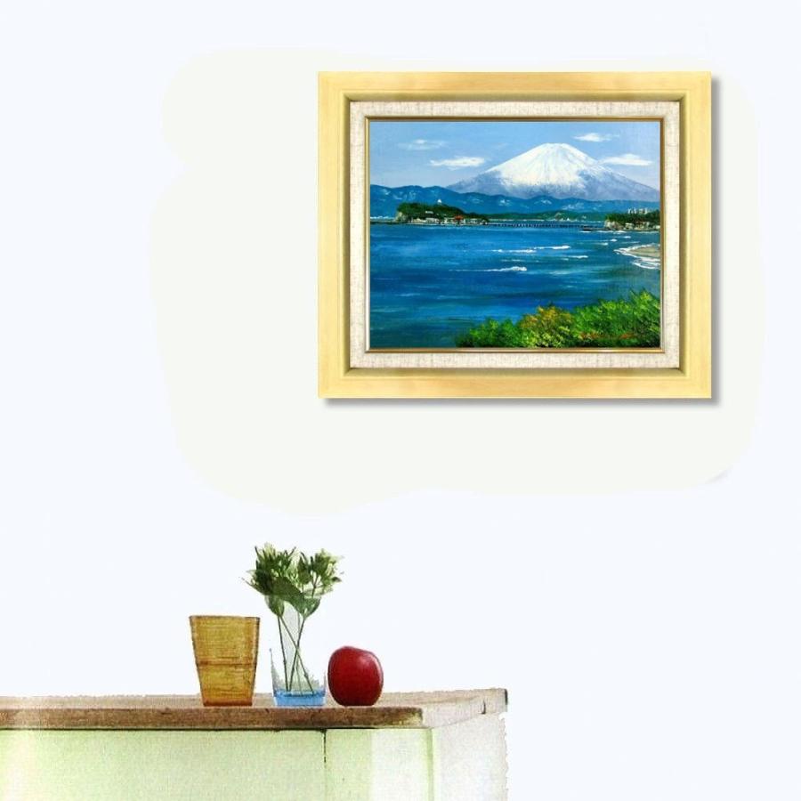 田代剛 『赤富士』 油絵 F6