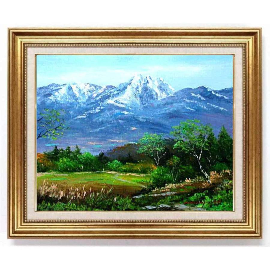 竹内敏彦 絵画 肉筆油絵 風景画 孟宗林 F6 送料無料