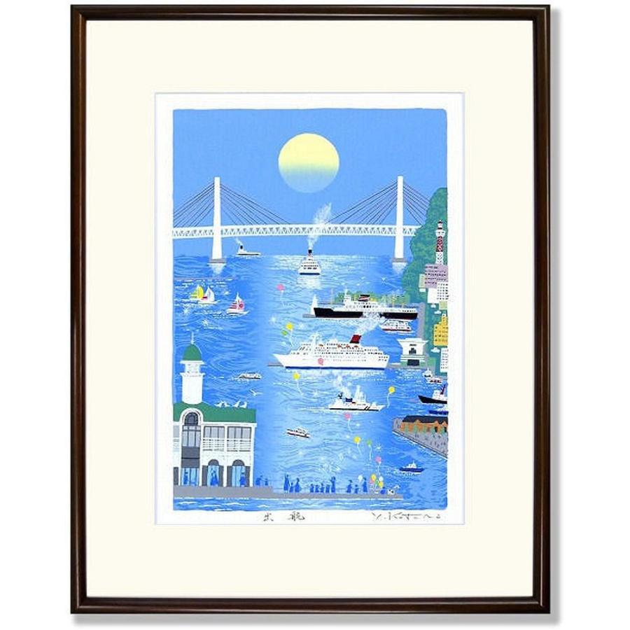 100％安い 絵画 インテリア アート 壁掛け 額装 吉岡浩太郎 出航 太子