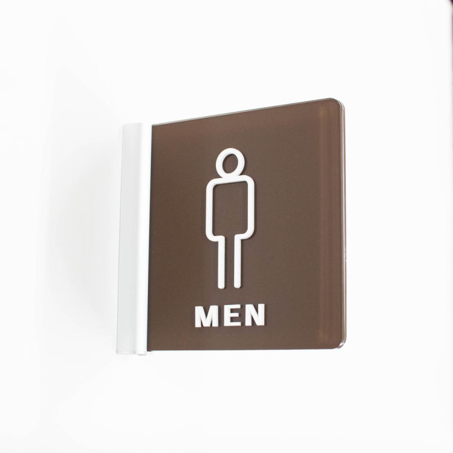 トイレ突出サイン 男性トイレ ピクト アクリル 選べるサイズ 室名