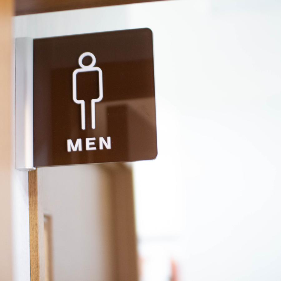 トイレ突出サイン 男性トイレ ピクト アクリル 選べるサイズ 室名 プレート美容室 飲食店 |  | 04