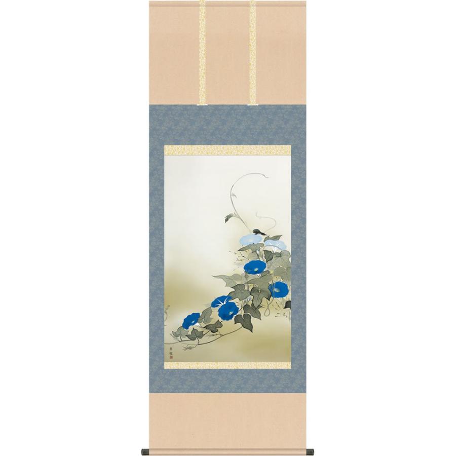 掛軸　小林古径　薊(あざみ) 掛け軸 掛軸 小林古径（こばやしこけい）・ 朝顔（あさがお） 尺五 名