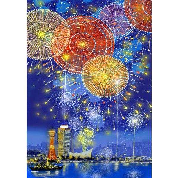 吉岡 浩太郎 シルクスクリーン刷り 版画 花火神戸 絵画インテリア 98 絵画生活 通販 Yahoo ショッピング