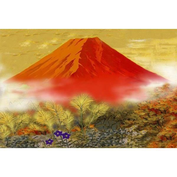 絵画  吉岡浩太郎  秋色の富士  美しき日本  版画  インテリア_1