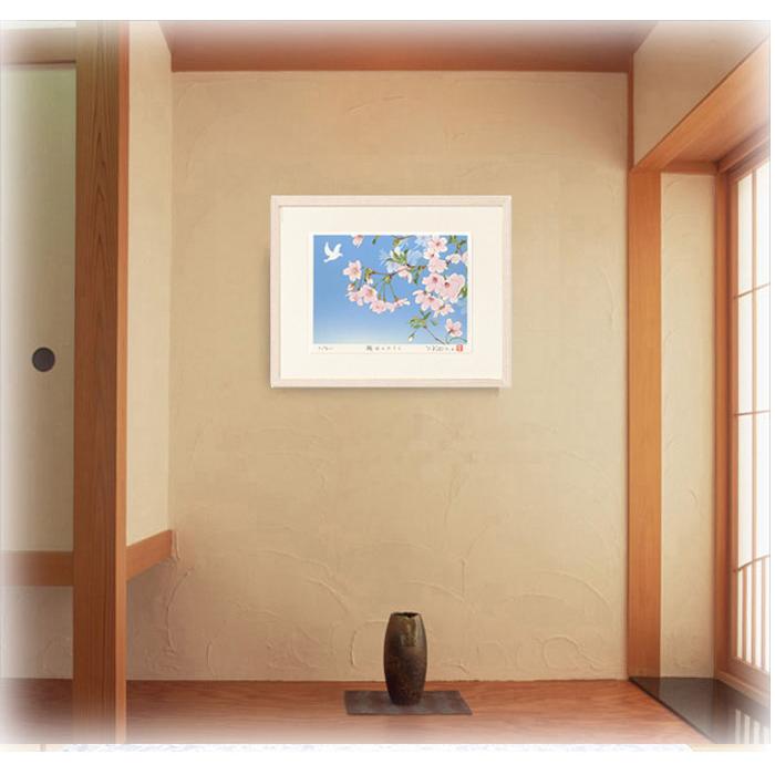 絵画  吉岡浩太郎  朝日にひらく L  版画  現代アート  インテリアの画像