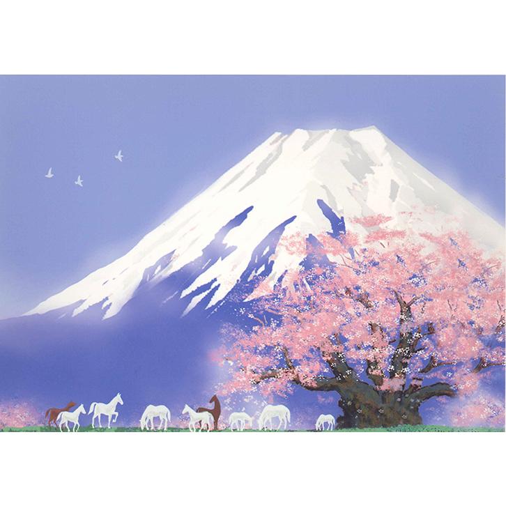 絵画  吉岡浩太郎  牧場の春 L  版画  インテリアの画像