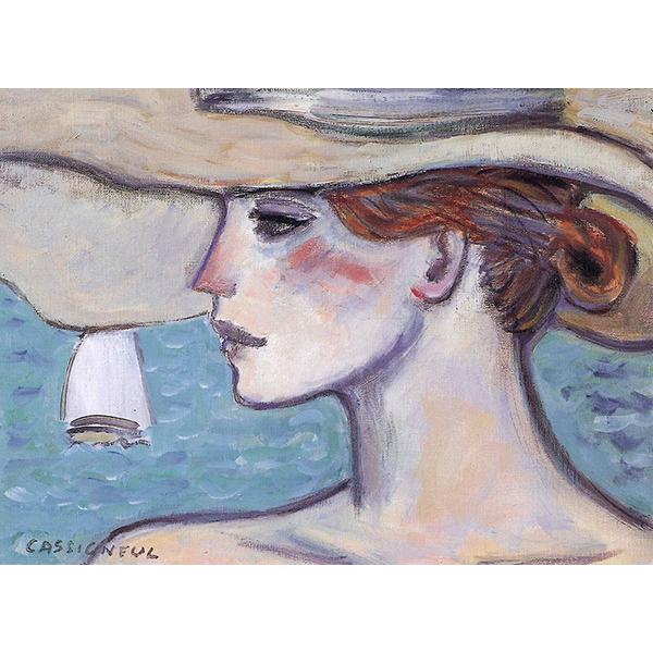 絵画 カシニョール ・ 横顔 女性画 インテリア アート : 絵画生活