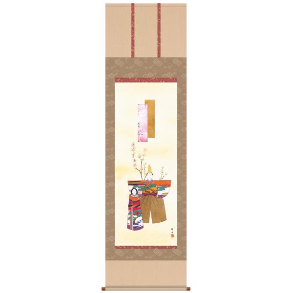 長江桂舟・立雛（掛軸） 【かきつばた】