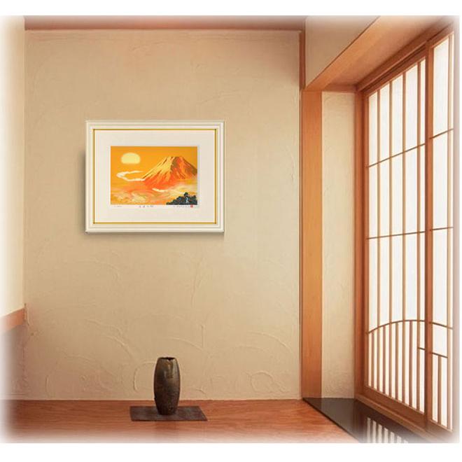 絵画 吉岡浩太郎 金運白蛇 版画 吉祥縁起画 干支 インテリア : 絵画