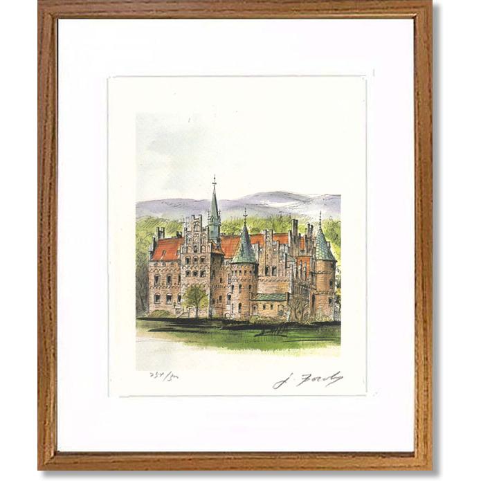 絵画　リトグラフ　城塞　ジェームス・フォード　新品額装　箱付 絵画 リトグラフ 城塞 ジェームス・フォード 額装 箱付 新品