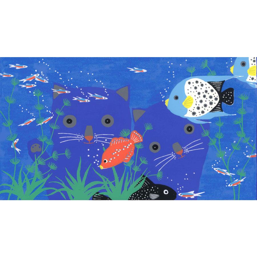 シルクスクリーン版画　絵画　吉岡浩太郎 出航 版画 現代アート インテリア 絵画 吉岡浩太郎 猫と魚 版画 現代アート インテリア : 絵画生活
