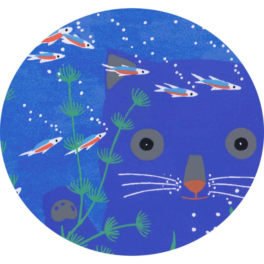 絵画 吉岡浩太郎 猫と魚 版画 現代アート インテリア : 絵画生活