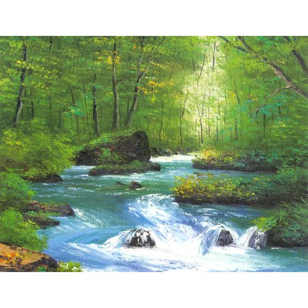 絵画 風景 小林幸三・奥入瀬 青森県 版画 風景画 インテリア : 絵画 
