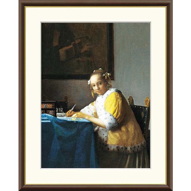 絵画 ヨハネス・ フェルメール 手紙を書く女 名画 インテリア : 絵画