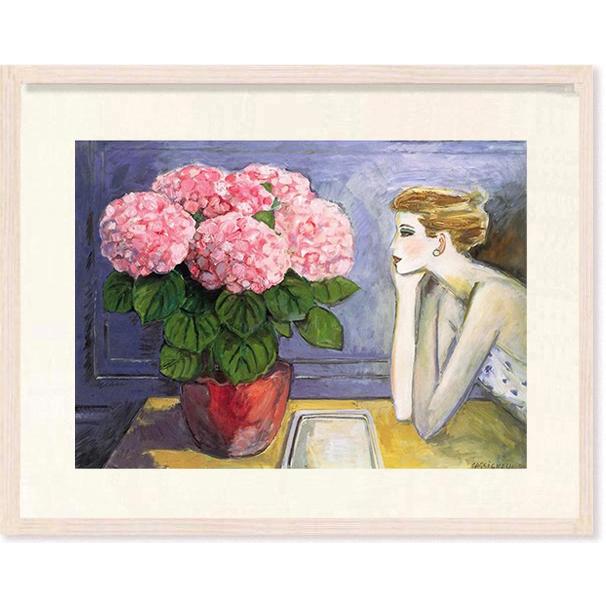 絵画 カシニョール・あじさい 女性画 インテリアアート : 絵画生活