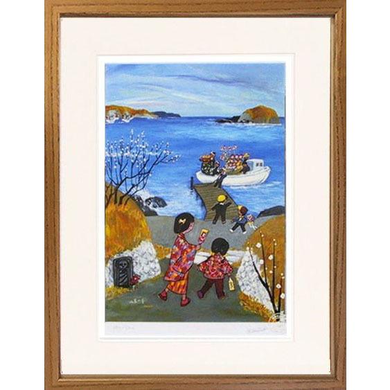 谷内六郎　小島の春 絵画 谷内六郎 （たにうちろくろう）・小島の春 版画 インテリア