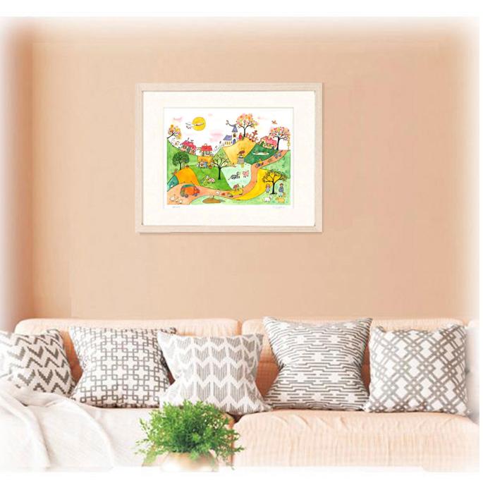 クリーブ 版画 くねくねストリート 233/800 ダイヤモンドスクリーニング クリーブ 版画 くねくねストリート 233/800 ダイヤモンド