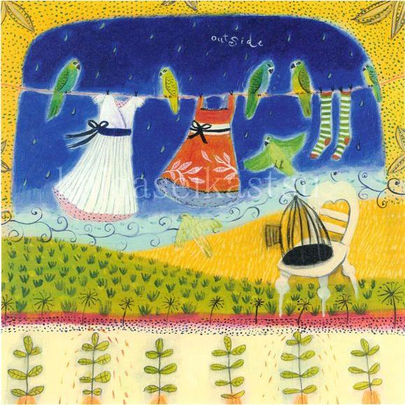 絵画 カレンホイプティング 外の出来事 版画 現代アート インテリア