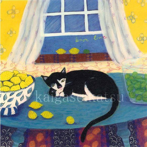 絵画 カレンホイプティング・レモンライム 版画 現代アート インテリア
