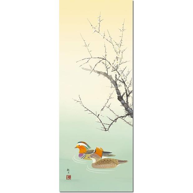 掛け軸　四季趣彩　森山観月・四季花鳥 四幅揃い 尺三 掛け軸 花鳥画 床の間_4