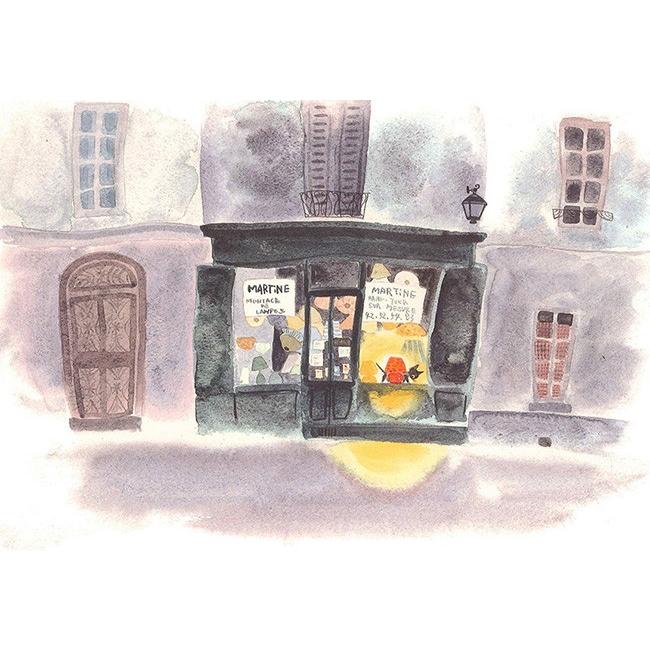 絵画 渡辺あきお・夜のスタンド 版画 猫 インテリア : 絵画生活 - 通販