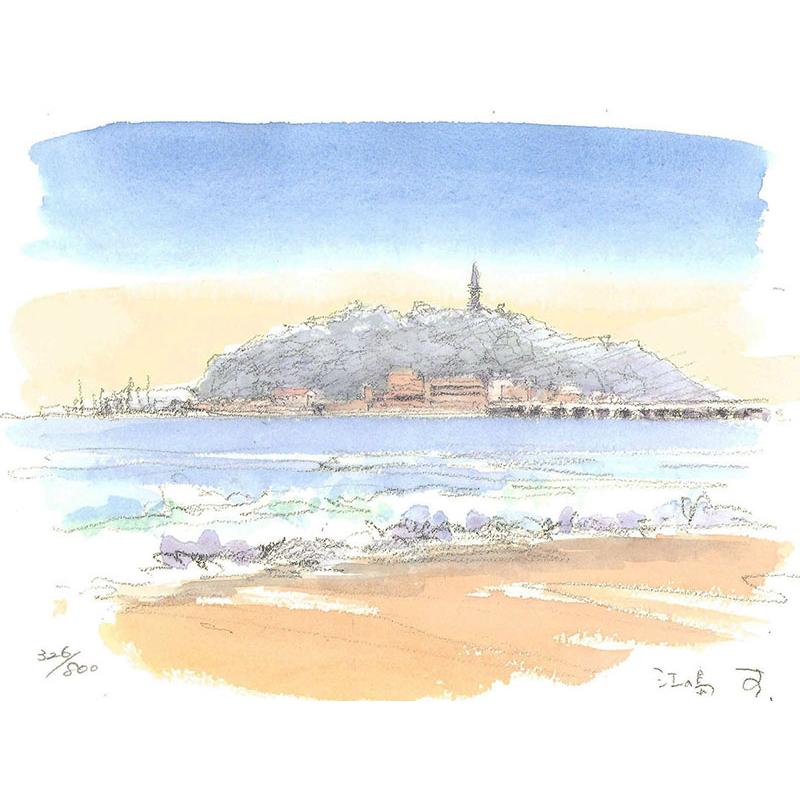 絵画 版画 鈴木新・江ノ島 風景画 インテリア : 絵画生活 - 通販 絵画 版画 鈴木新・江ノ島 風景画 インテリア : 絵画生活 - 通販