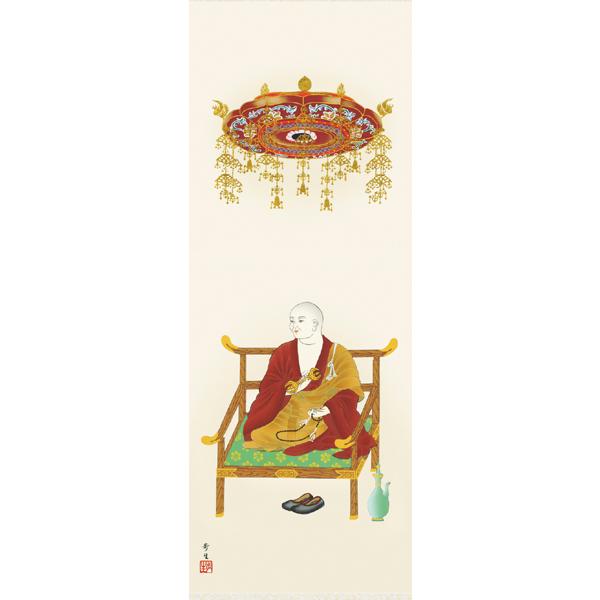 掛け軸 掛軸　仏画　北山歩生・弘法大師像_1