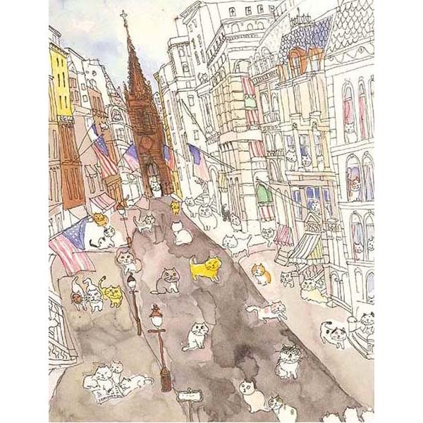 久下貴史 『教会への道』ダイヤモンド・スクリーニング 絵画 版画 猫 久下貴史・教会への道 インテリア : 絵画生活 - 通販