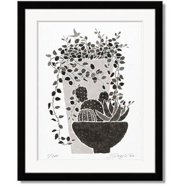 藤谷壮仁郎・ワイヤープランツと多肉植物（絵画・版画）