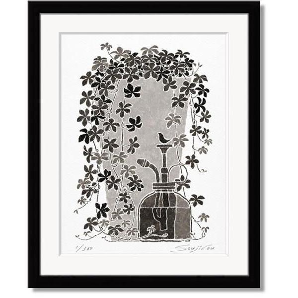 藤谷壮仁郎・シュガーパインと霧吹き（絵画・版画）
