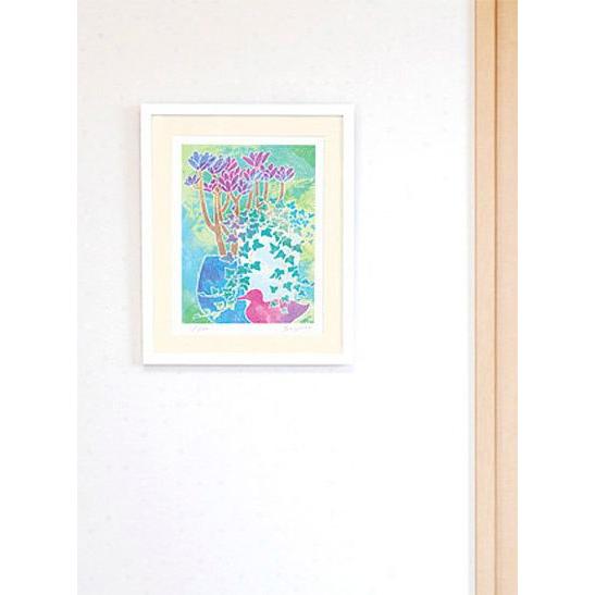 藤谷壮仁郎・カモの置物とアイピーと多肉植物（絵画・版画）_1