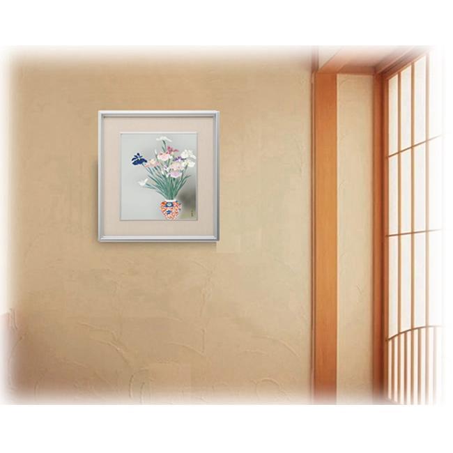 林和一　木版画　額装　菖蒲　はなしょうぶ　ap　希少 絵画 小林古径 （こばやしこけい） 菖蒲（しょうぶ） 日本画 名画