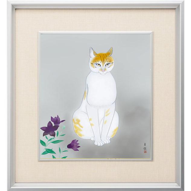 『小悪魔天使』原画一点物 絵画 手描き 癒し 猫 うさぎ 額縁付き アート作品 うさぎの天使さん-『星空のダンス』 /星 月 原画 アンティーク