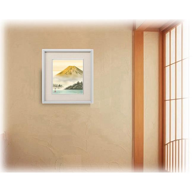 絵画 金富士湖畔・伊藤渓山 日本画 名画 和額 和室 インテリア : 絵画