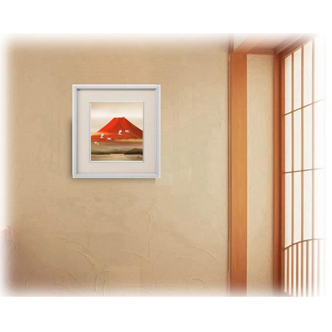 絵画 赤富士・伊藤渓山 日本画 名画 和額 和室 インテリア : 絵画生活