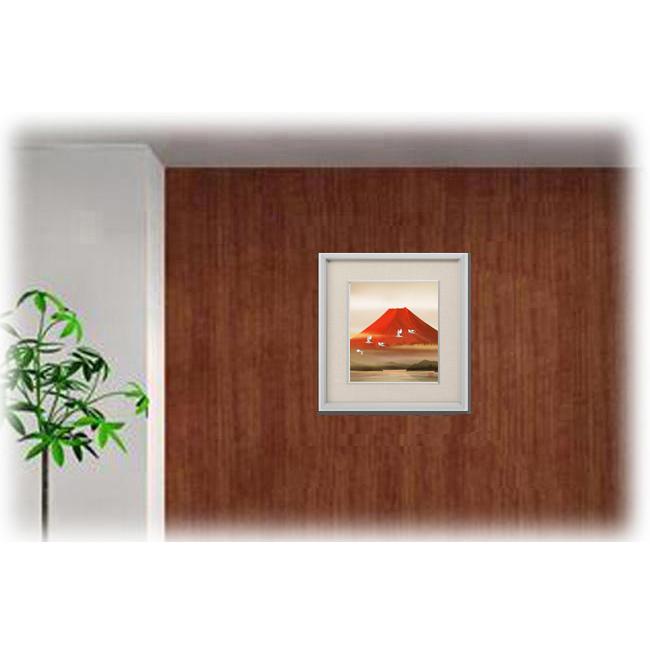 絵画 赤富士・伊藤渓山 日本画 名画 和額 和室 インテリア : 絵画生活