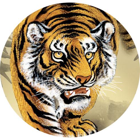 絵画 猛虎 （ もうこ ） 山村観峰 日本画 開運画 縁起画 干支 虎