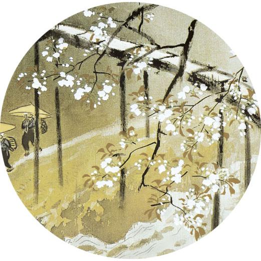 【未使用品】川合玉堂　暮春の雨　陶板画　【限定250部内 第247番】 絵画 川合玉堂 （かわいぎょくどう） 暮春の雨（ ぼしゅんのあめ