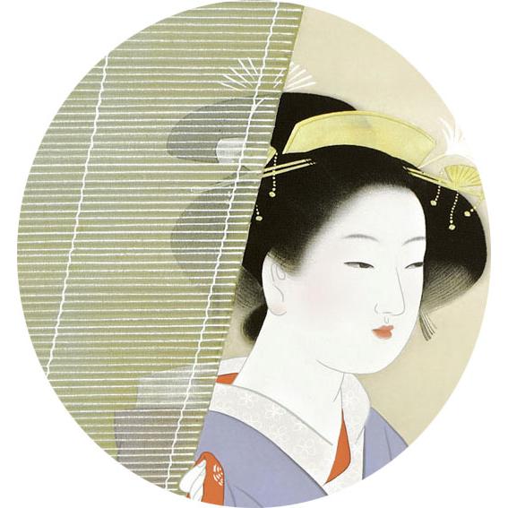 絵画 上村松園 （うえむらしょうえん）・ 涼風（ りょうふう ) 日本画