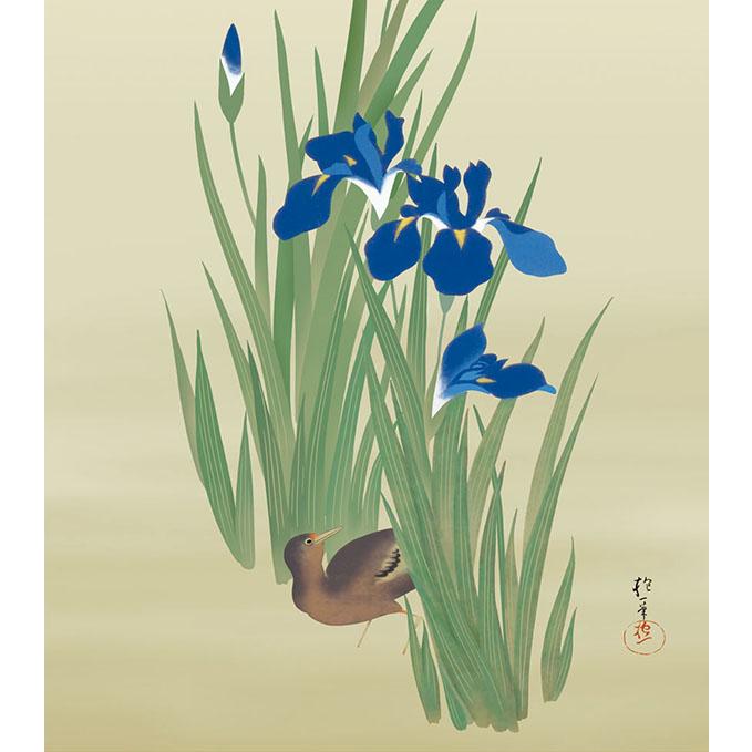 燕子花水鶏図　酒井抱一 絵画 酒井 抱一（さかいほういつ）・ 燕子花に水鶏図（ かきつばた